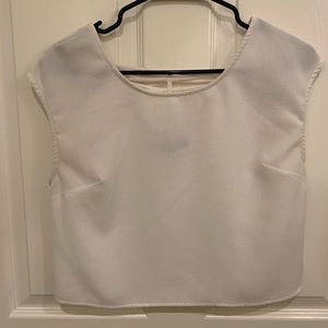 Express White Crop Top